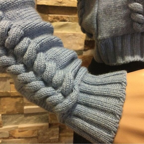 MILLY Cropped Braided Sweater - Picture 5 of 8